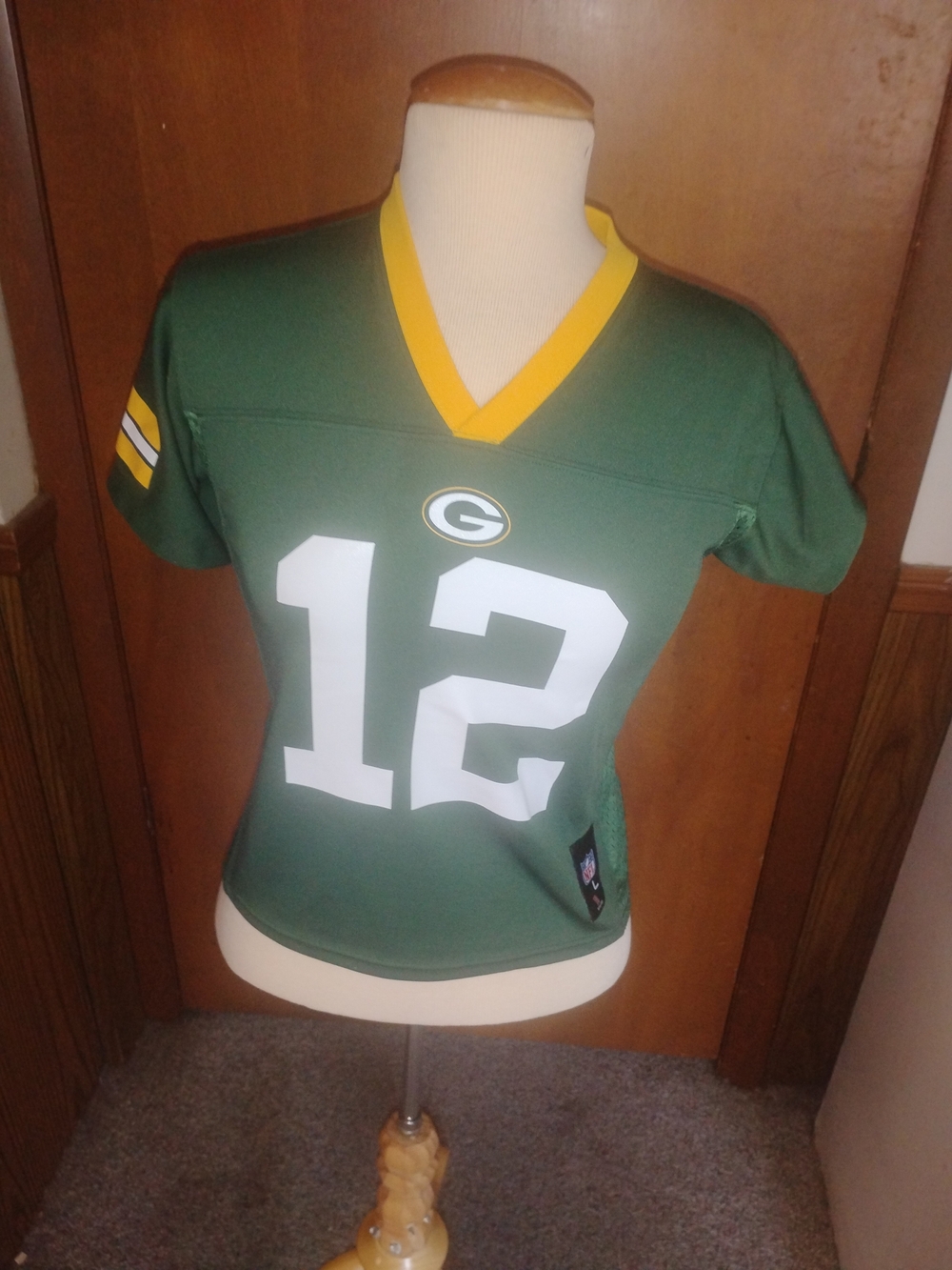 NFL Green & Yellow #12 Kids Short Sleeve Jersey